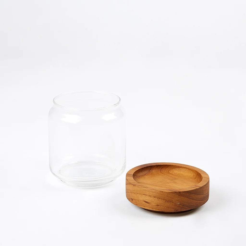 Teak Stacking Storage Jars 500ml by The Conran Shop | Lifestory