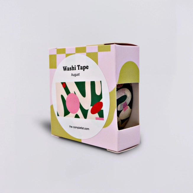 The Completist Patterned Washi Tape boxed in August print