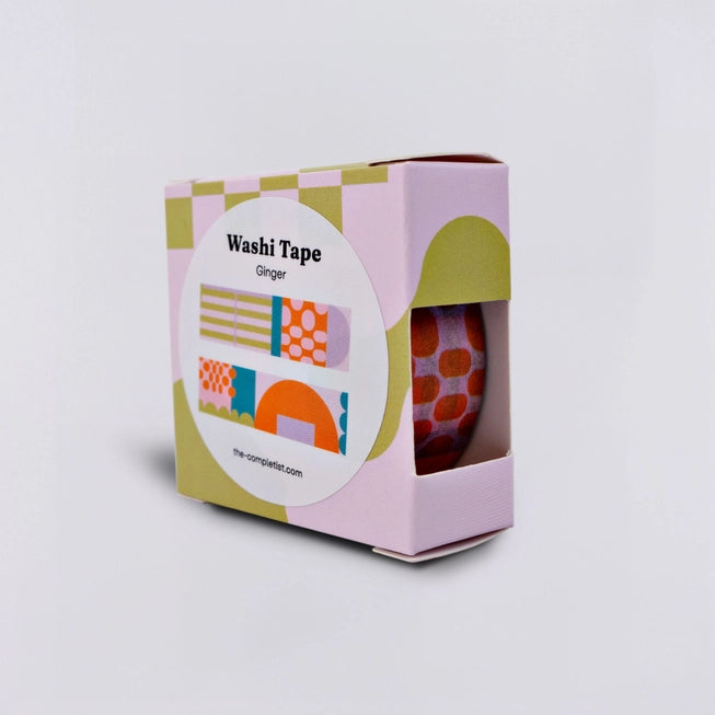 The Completist Patterned Washi Tape boxed in Ginger print