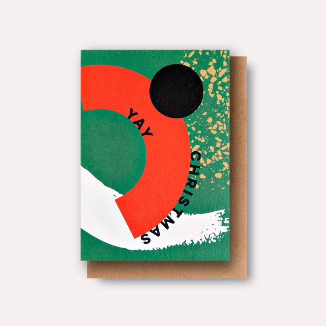 Memphis Brush Christmas Card by The Completist front view