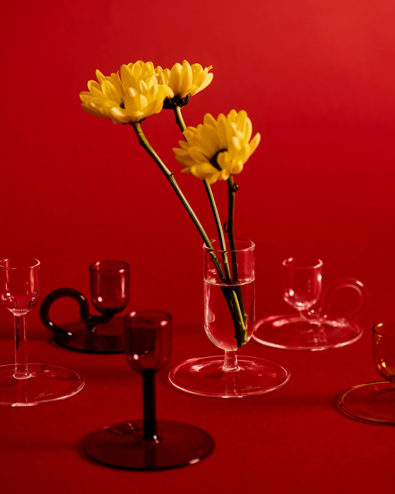 Tiny Straight Glass Candleholder family by HAY | Lifestory