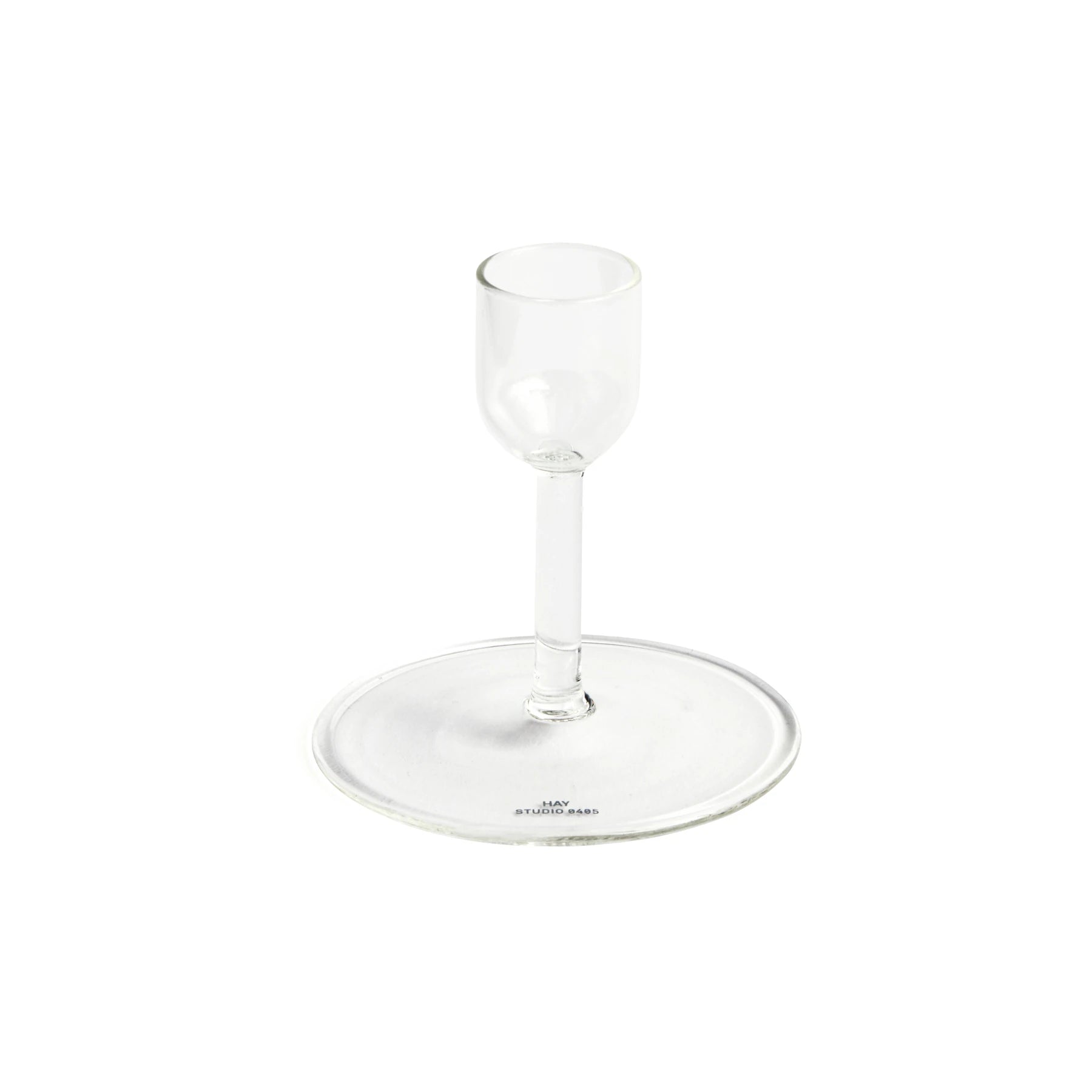 Tiny Straight Glass Candleholders in clear glass by HAY | Lifestory