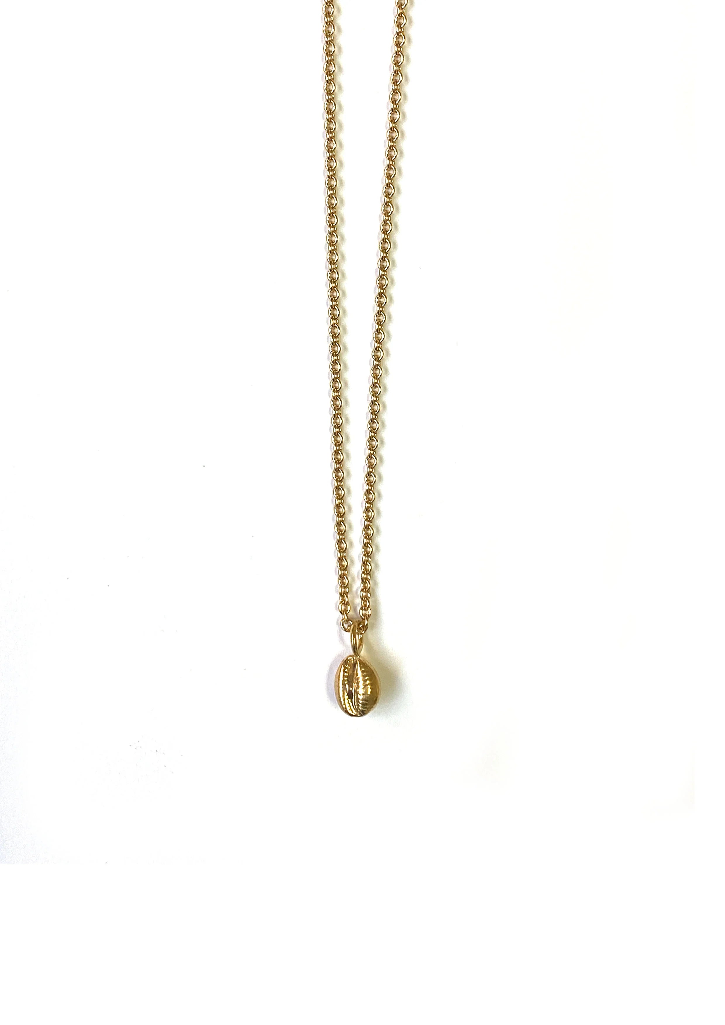 Tiny Cowri Shell Necklace in Silver or Gold by Hannah Bourn