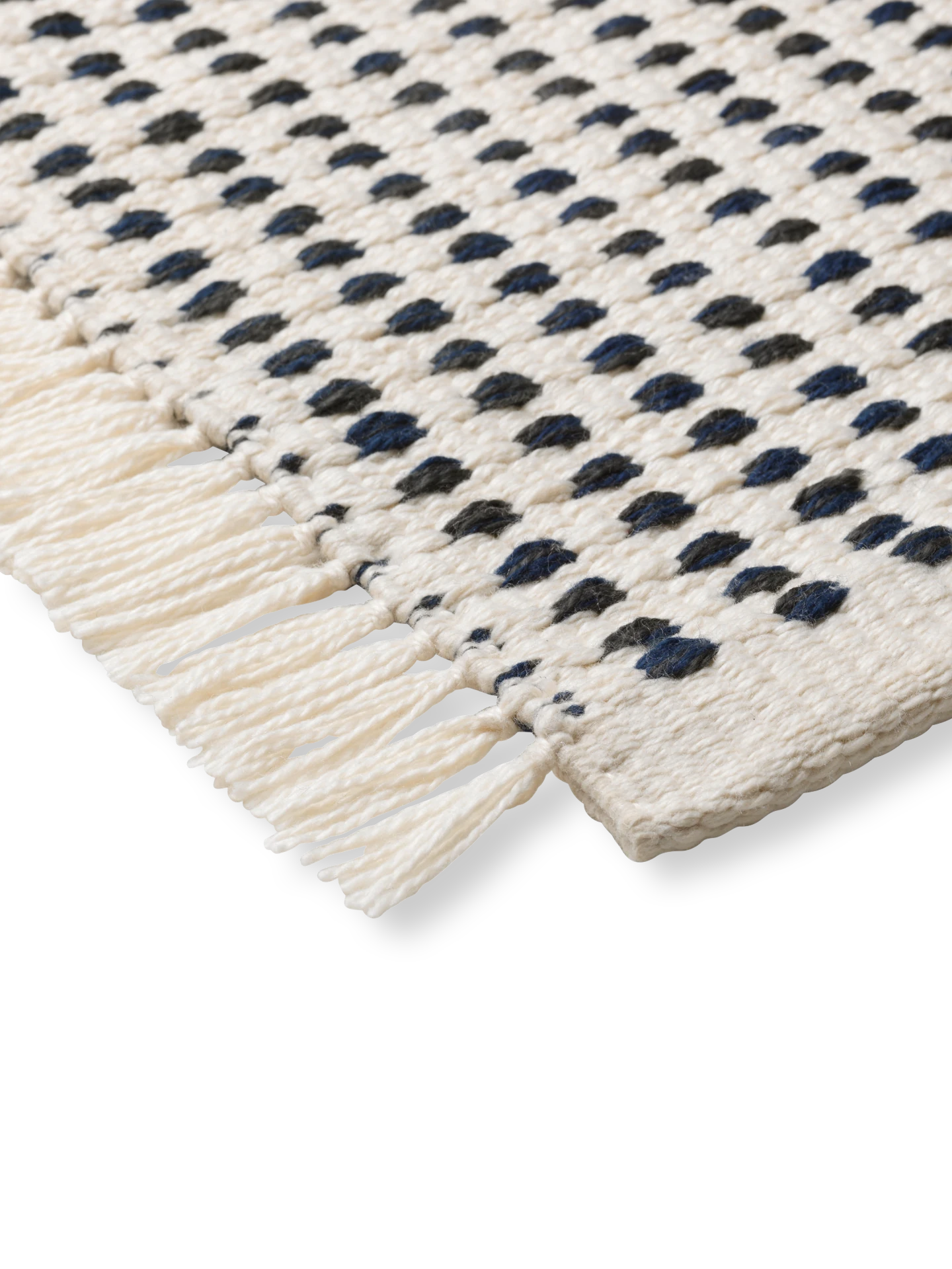 Way Runner Rug | 180 x 70cm | Off White & Navy | Outdoor or Indoor | by ferm Living - Lifestory