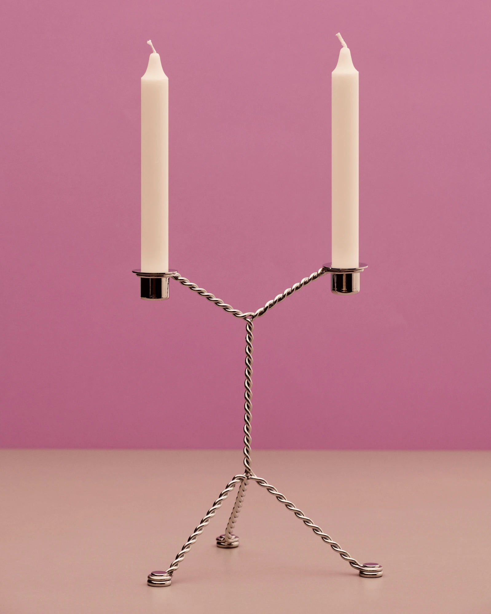 Wire Candleholder / Candelabra in Mirror finish by HAY | Lifestory