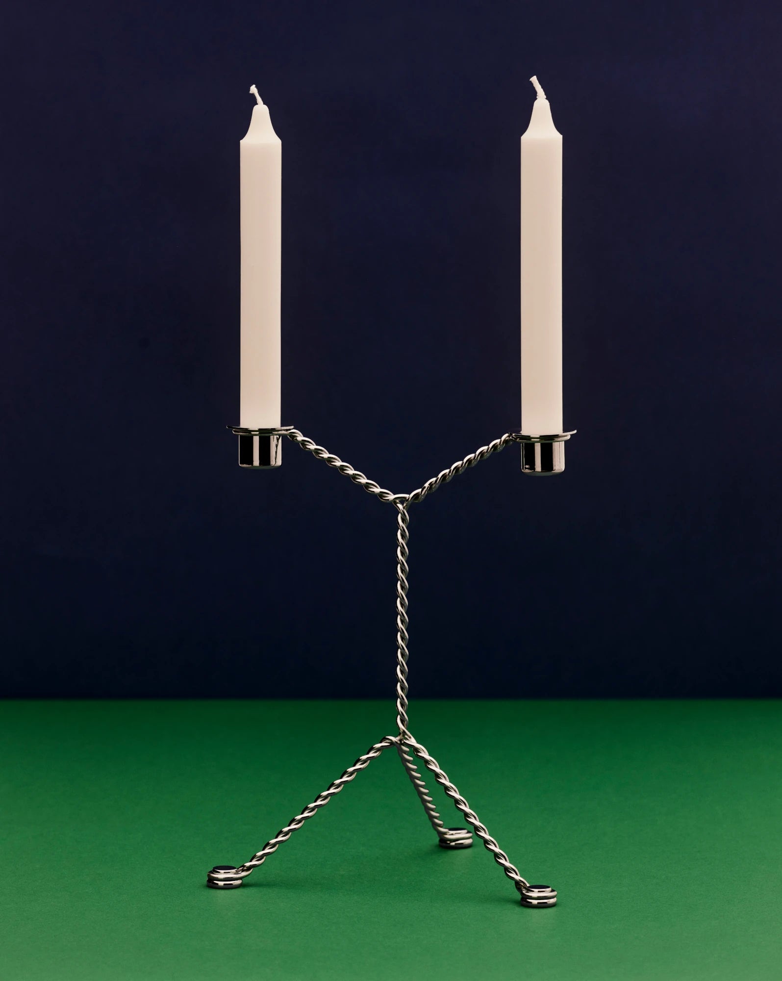 Wire Candleholder / Candelabra in Mirror finish by HAY | Lifestory