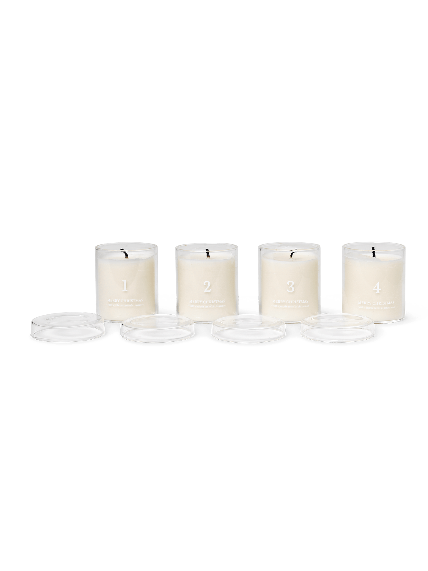 Scented Advent Candles Set of 4 | White