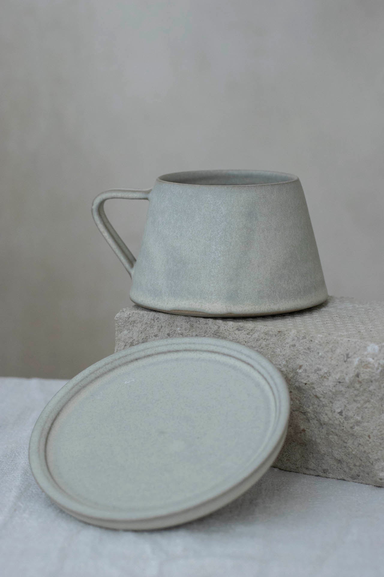 Tapered Cup & Saucer | Cloud White | by Borja Moronta