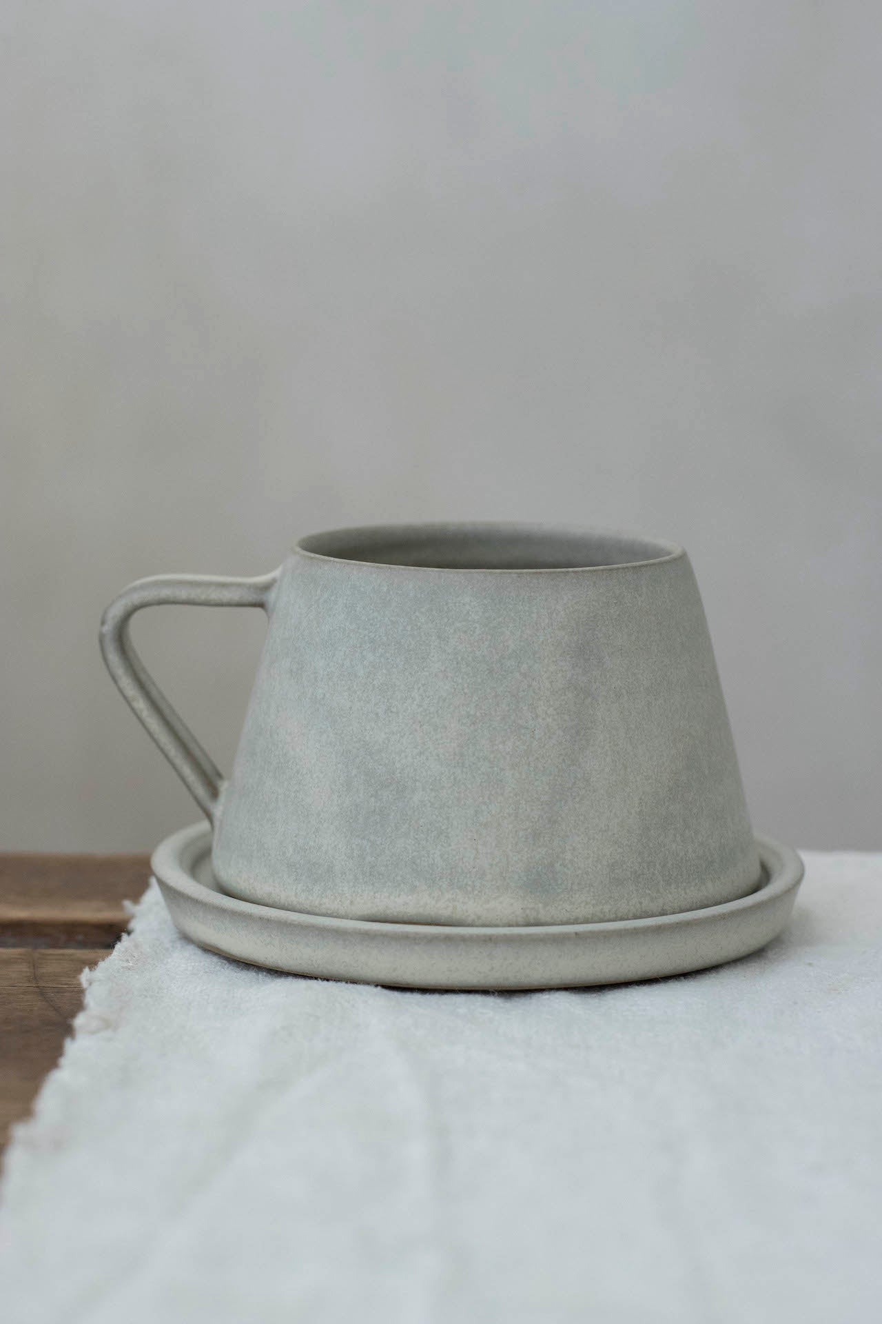 Tapered Cup & Saucer | Cloud White | by Borja Moronta