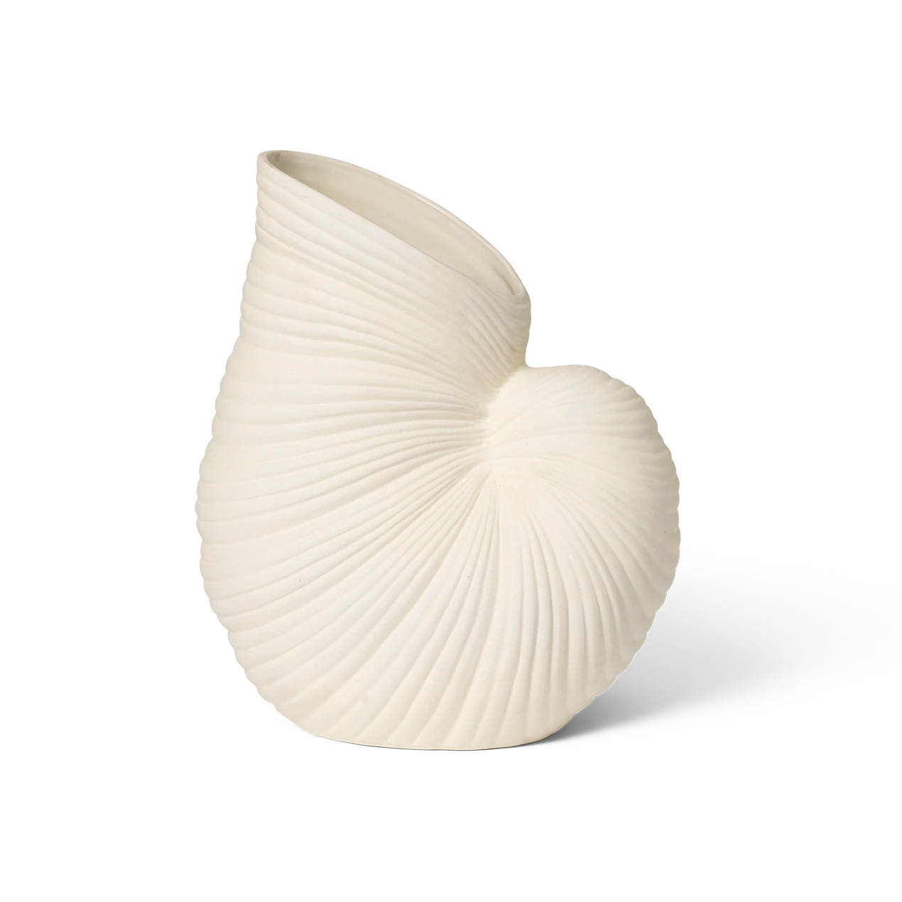 ferm Living Shell Vase in Off White Ceramic