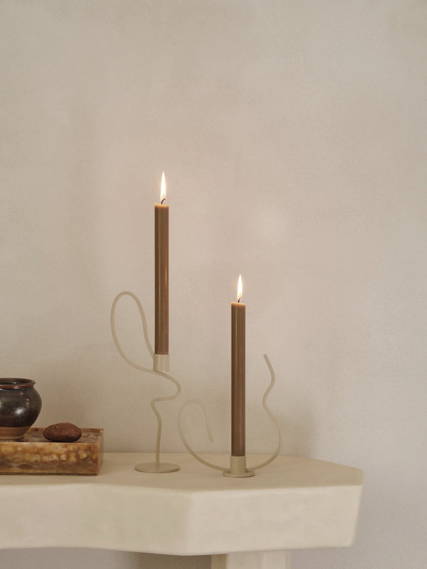 ferm Living Low Valse Candle Holders