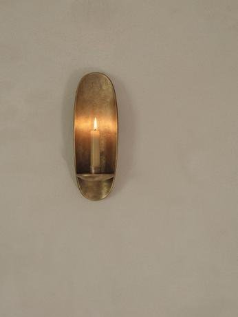 Agapé Wall Candle Holder Sconce | Rustic Brass Finish