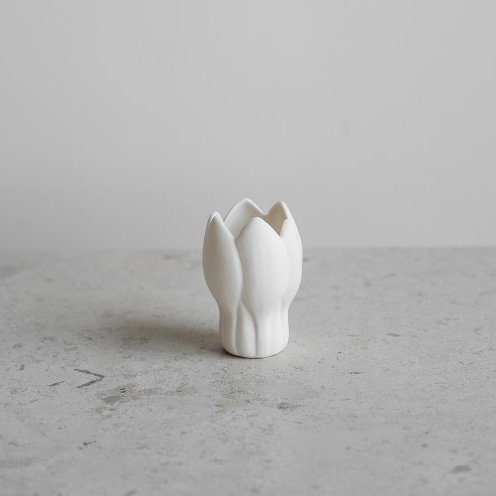 Krokus X-Small Matte White Vase by Fine Little Day