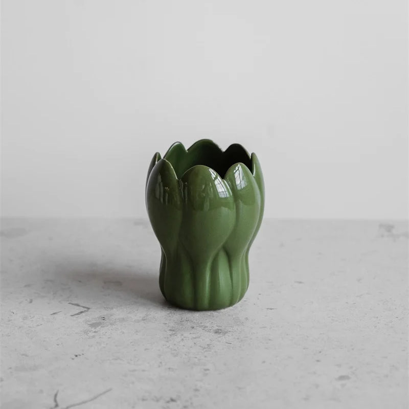 Krokus Small Green Vase by Fine Little Day at Lifestory