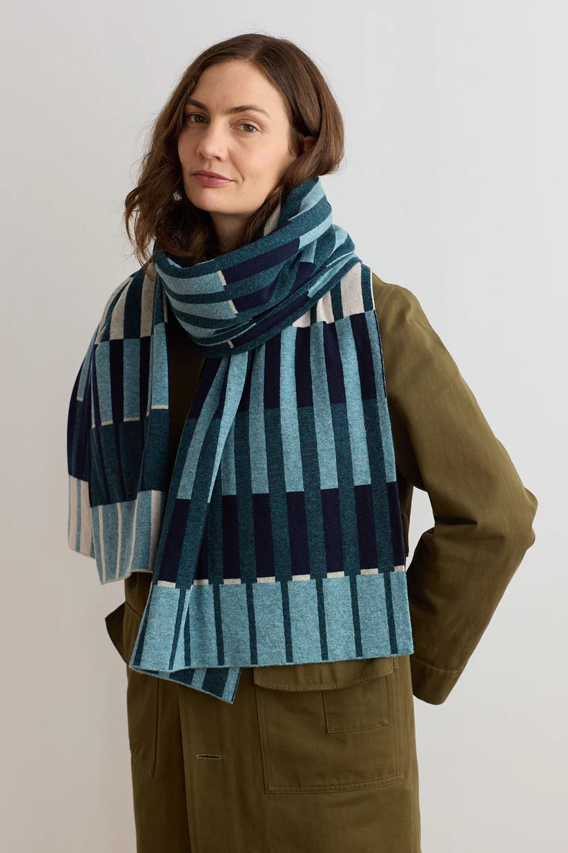 Scarf 'Harbour' in Oxide Navy + Ink by Hilary Grant | Lifestory