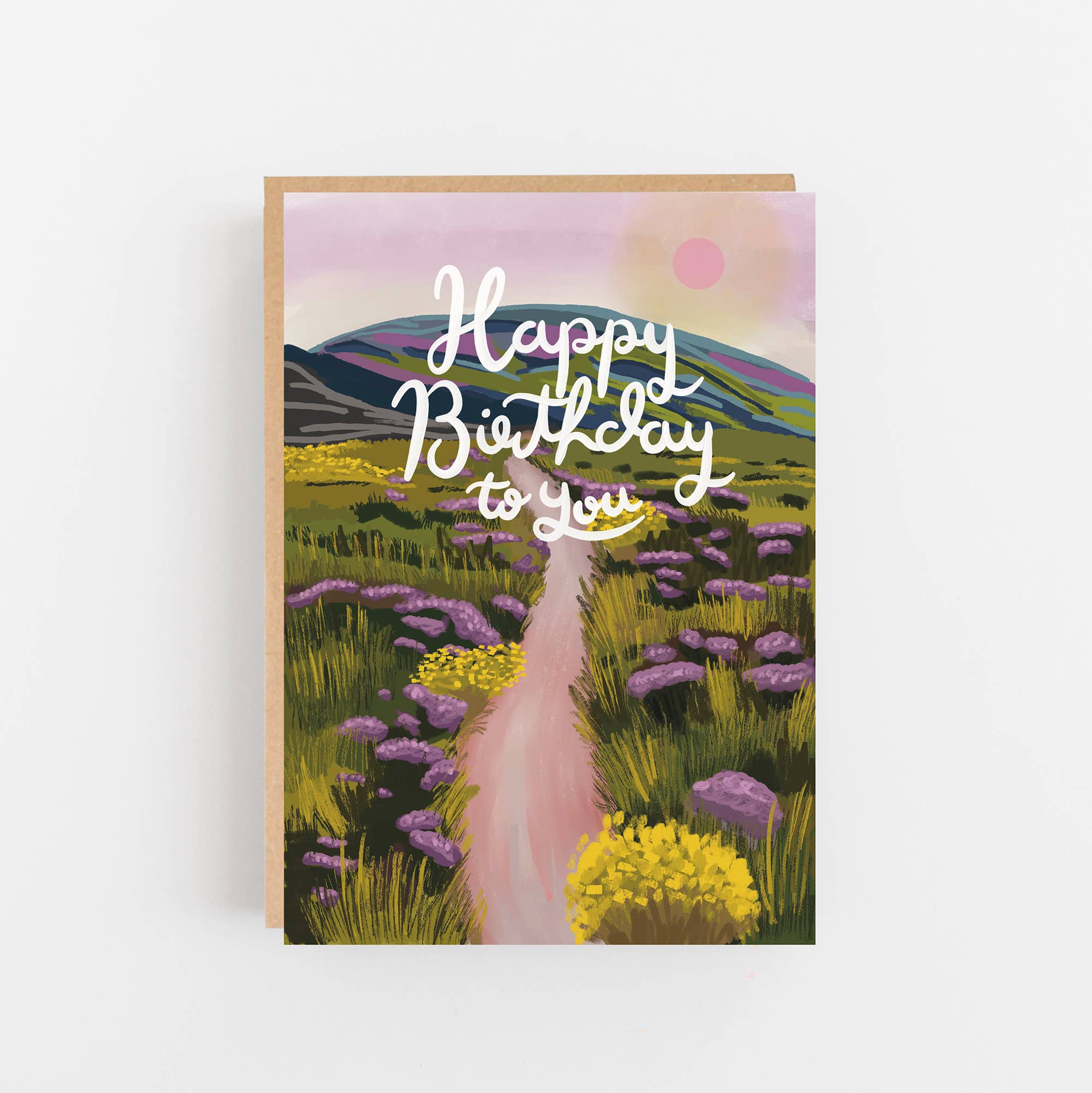 'Happy Birthday To You' Heather Card by Lomond Paper Co