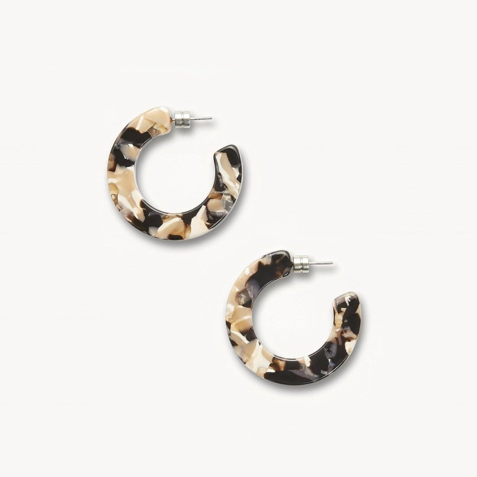 MACHETE Kate Hoops in Abalone Acetate flat on a white background