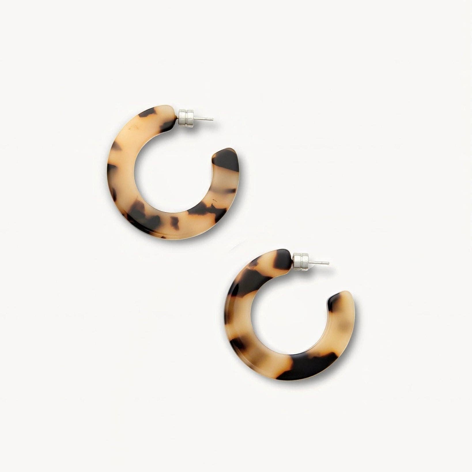 MACHETE Kate Hoops in Blonde Tortoise Acetate flat on a white background