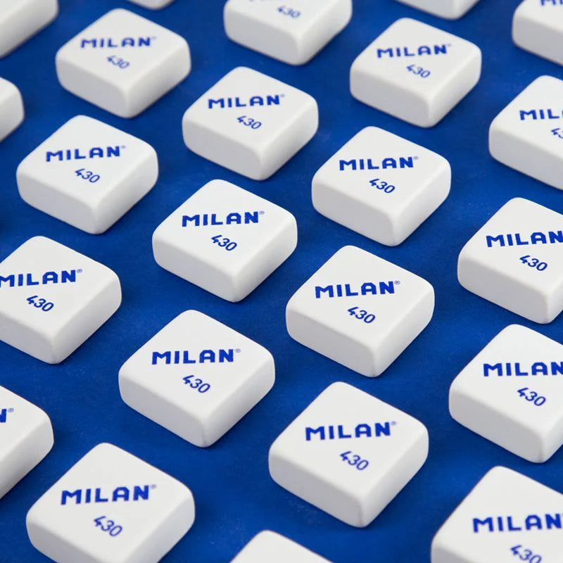 Milan Squared Synthetic Eraser in white | 430 style - Lifestory