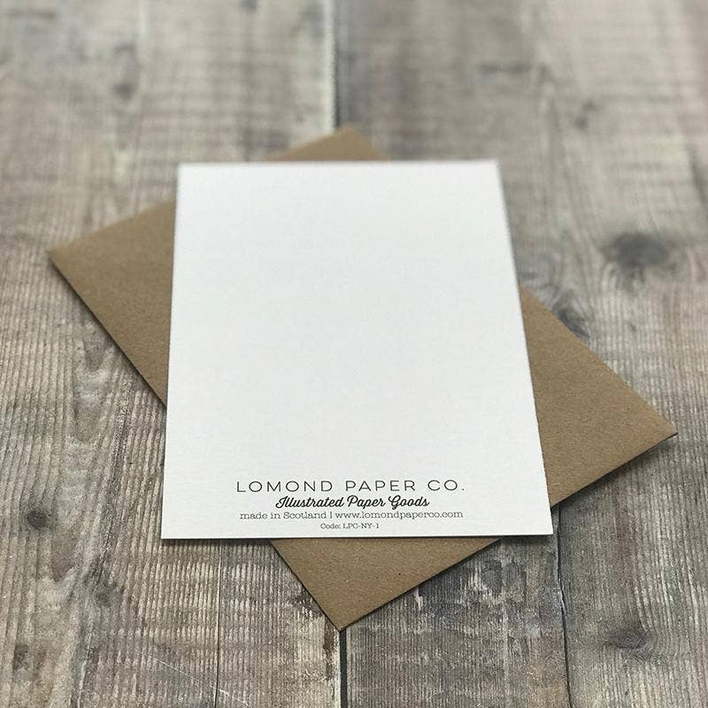 New Beginnings Card by Lomond Paper Co - reverse view