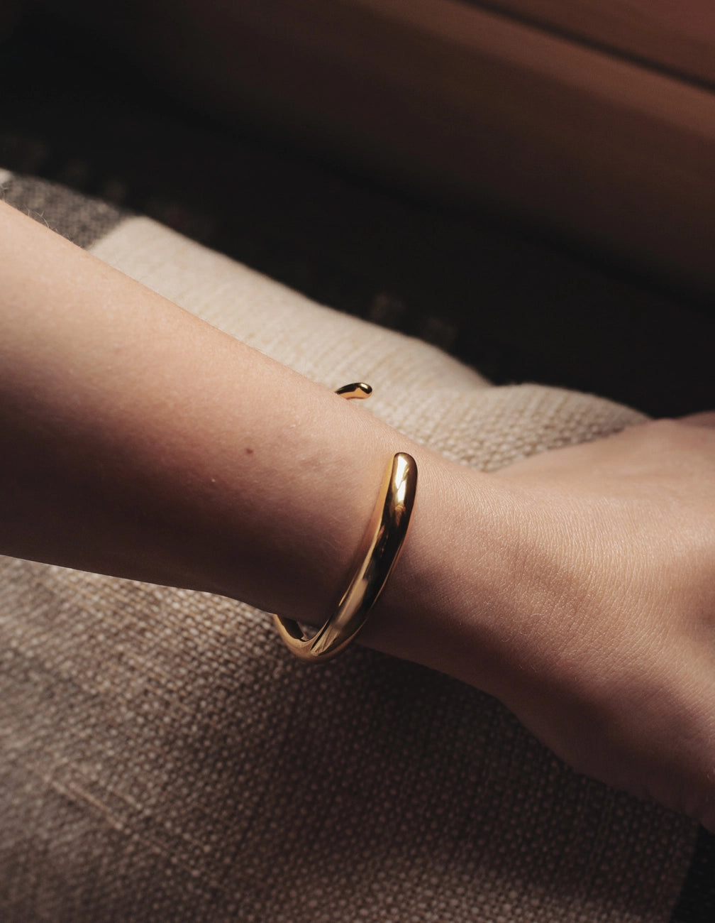 Gold Bold Fluid Cuff Bangle | Waterproof | Gift Boxed | by Nordic Muse
