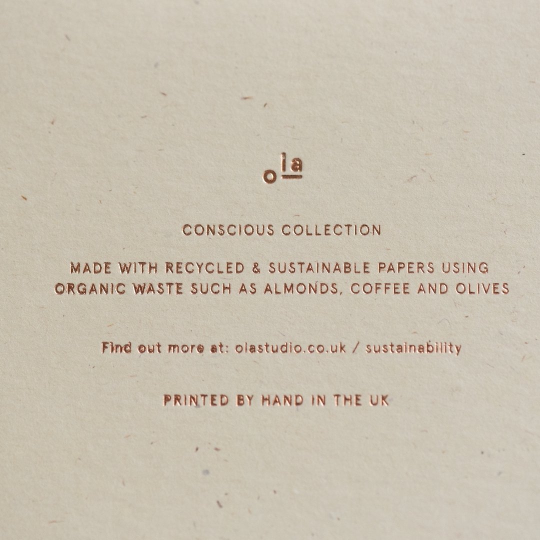 Invited Card | White on Beige | Conscious Collection by Ola