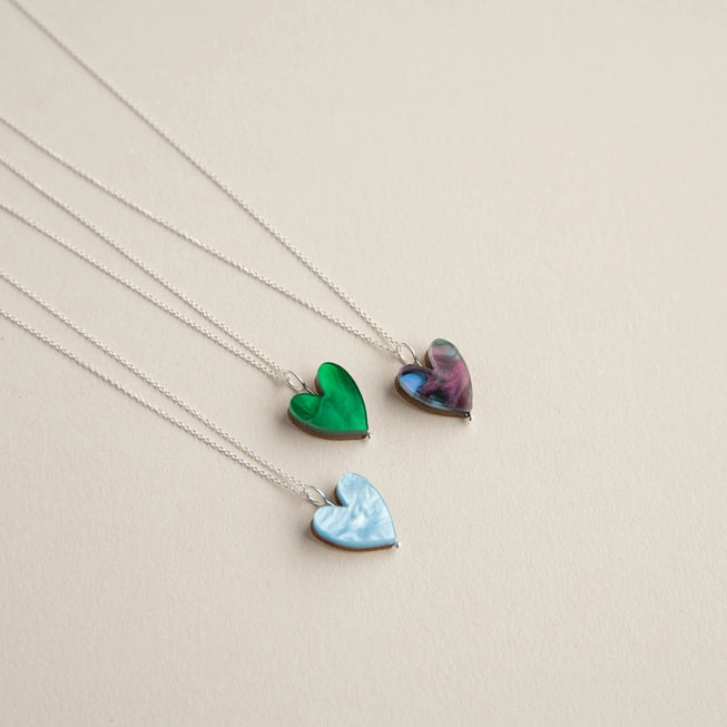 Love Grows Silver Necklace | Acrylic & Sterling Silver | by Pepper You