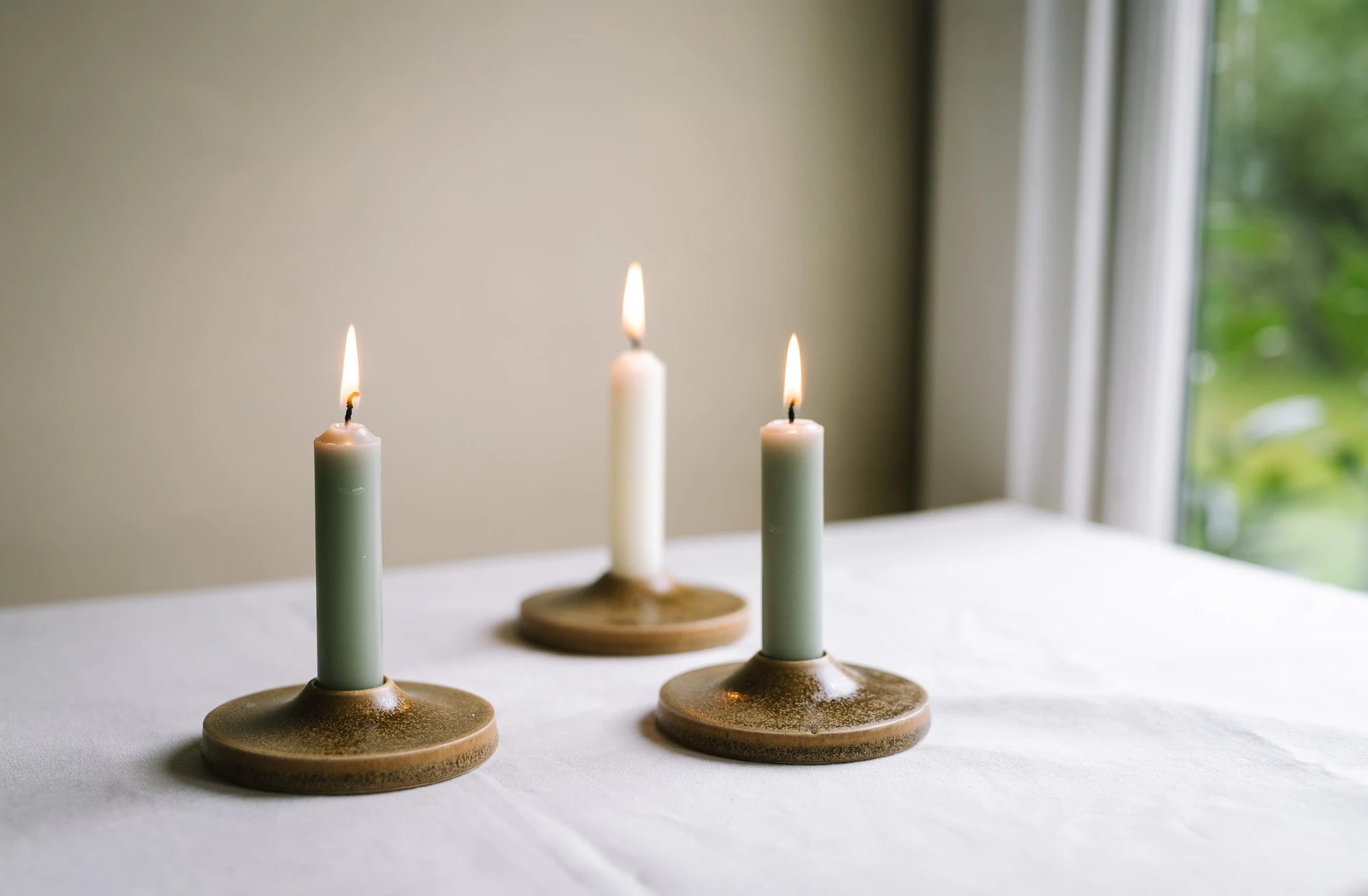 Candle holder in Toffee by Sophia McEvoy Ceramics - Lifestory