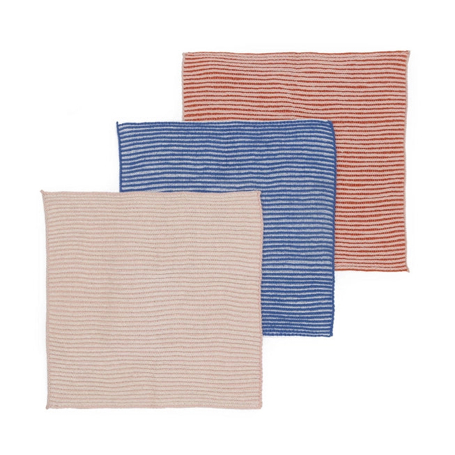 Sophie Home Reusable Cotton Ribbed Dish Cloths - Set of 3