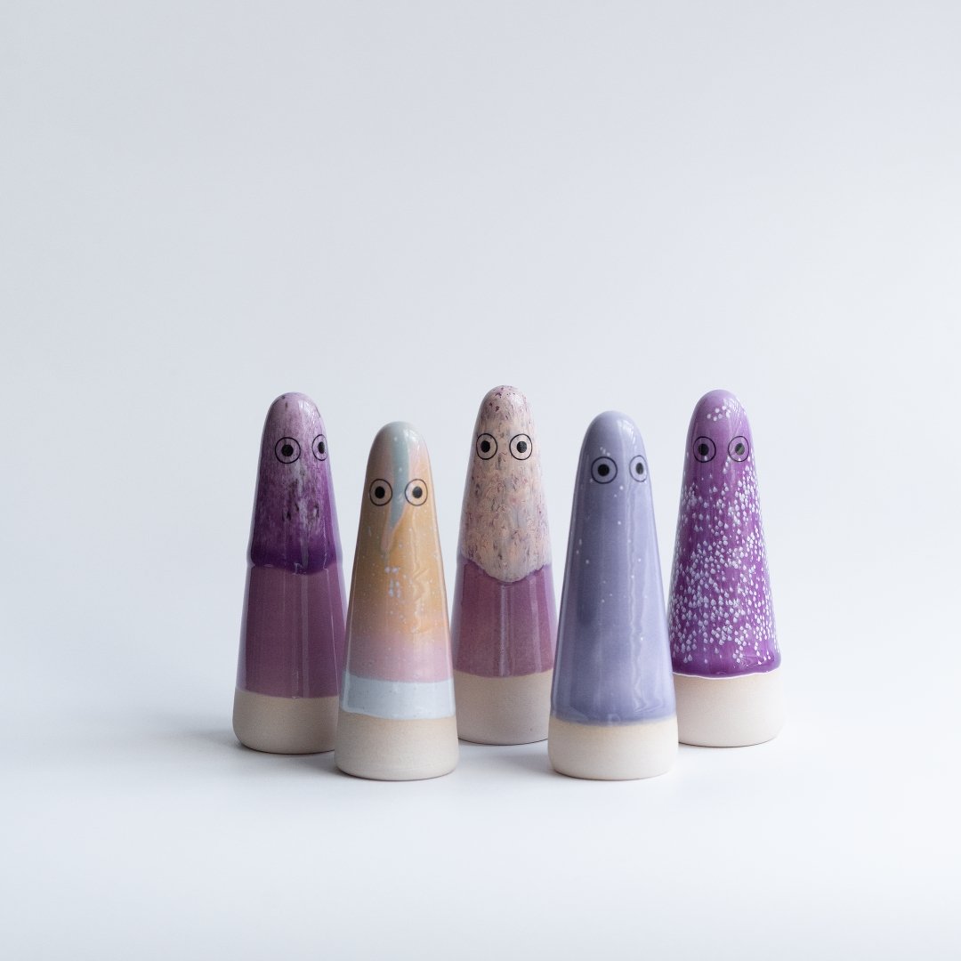 Studio Arhoj Ghosts in Various Purple & Lilac Glazes