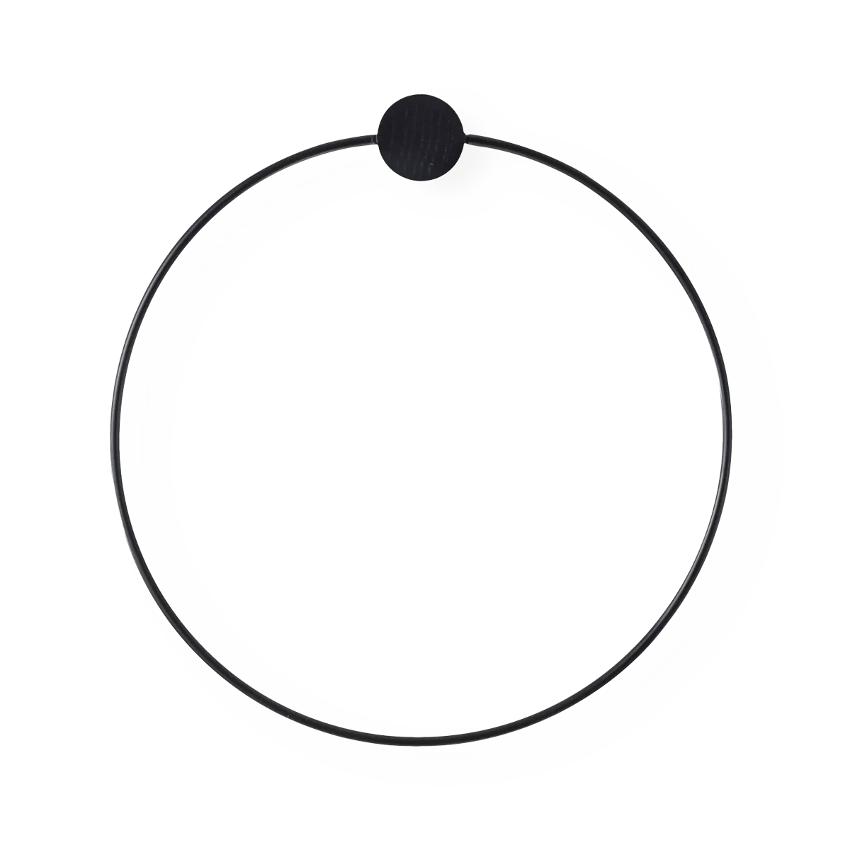 Towel Hanger | Round | Black | by ferm Living - Lifestory