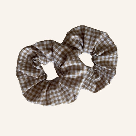 Walker Home Gingham Seersucker Scrunchies - 2 Pack