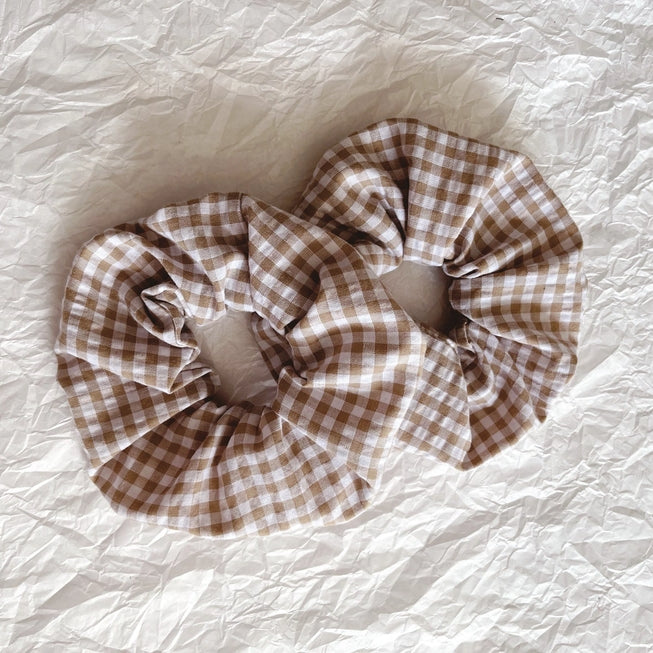 Walker Home Gingham Seersucker Scrunchies - 2 Pack