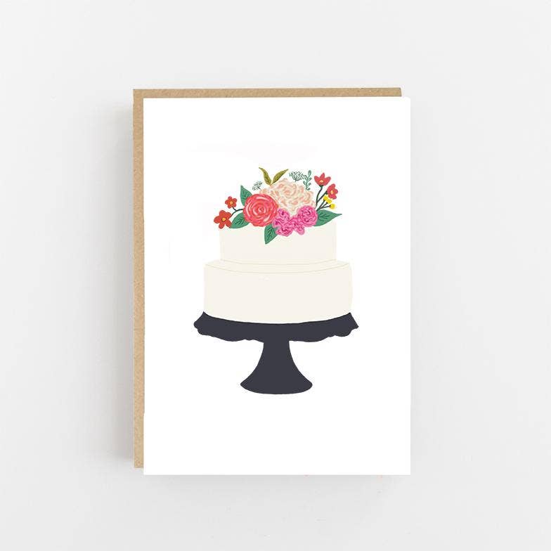 Wedding Cake Card by Lomond Paper Co on a white background
