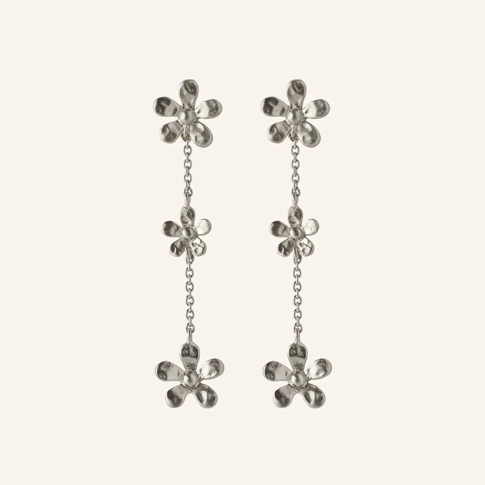 Wild Poppy Earrings in Silver by Pernille Corydon | Lifestory