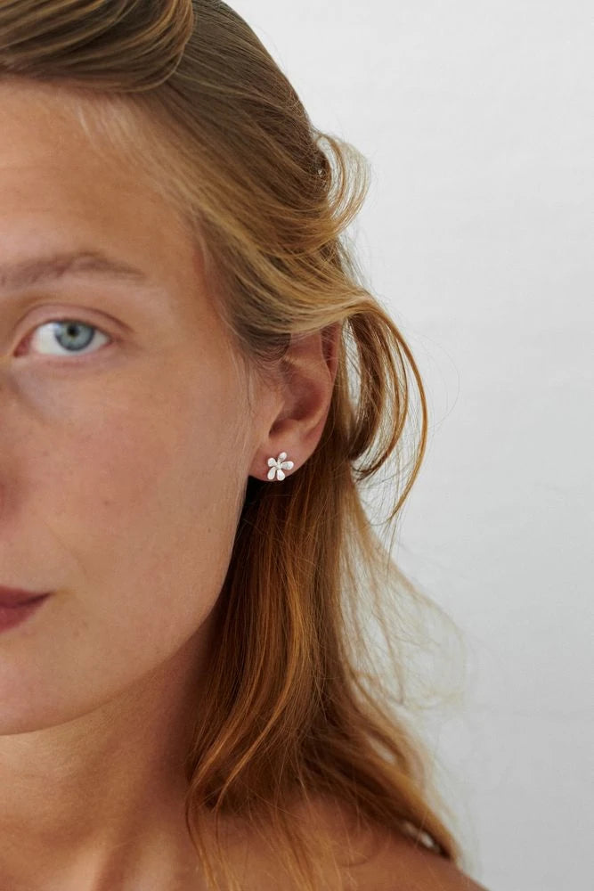 Wild Poppy Stud Earrings in Silver and Gold-Plated Silver by Pernille Corydon | Lifestory