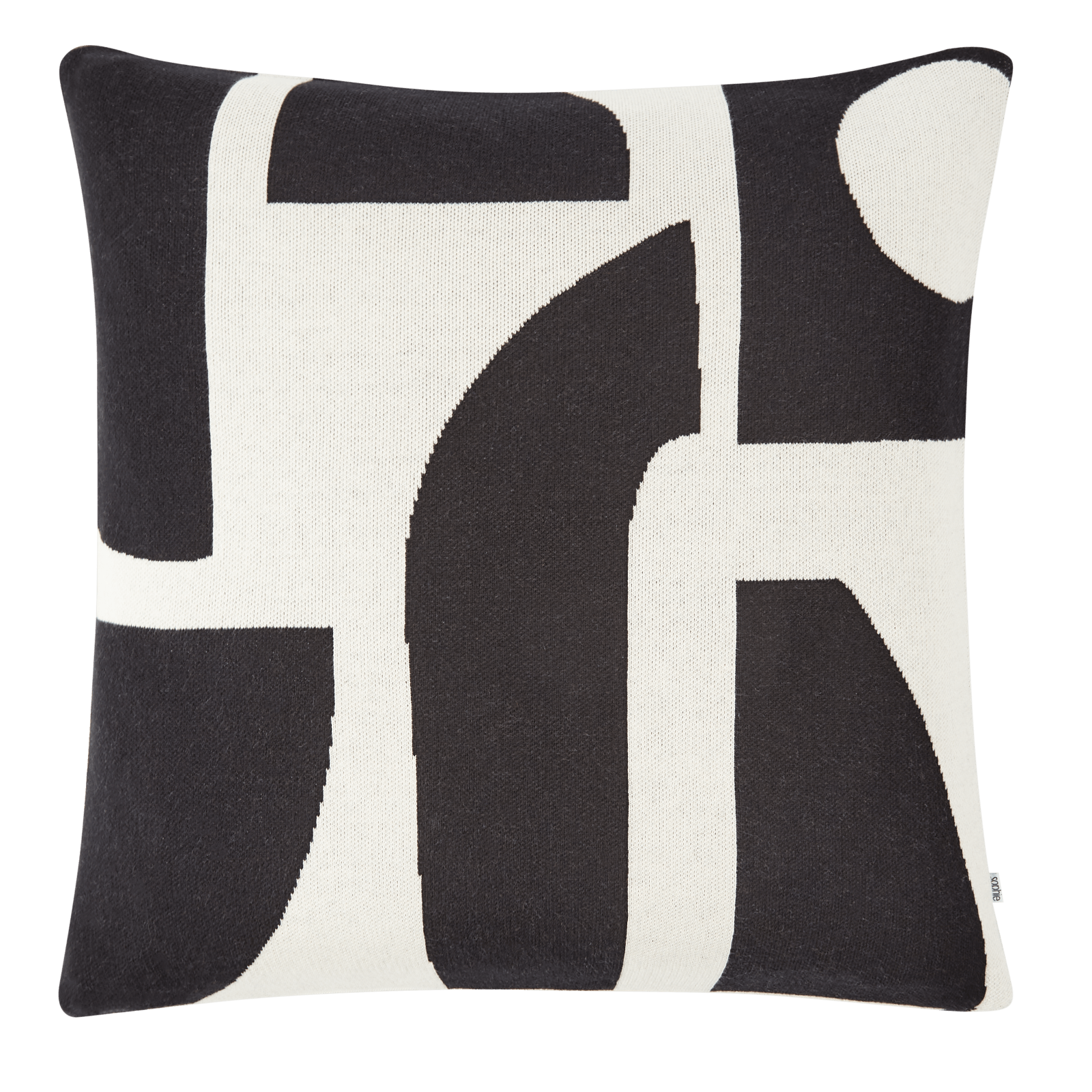 Bruten Cushion | Black | Cotton & Duck Feather | by Sophie Home - Lifestory - Sophie Home