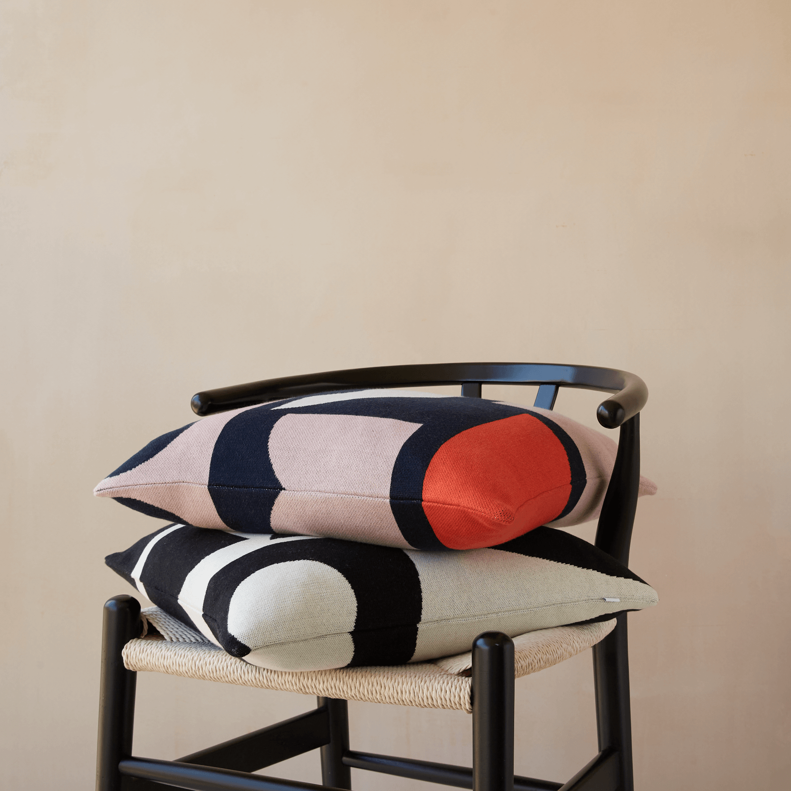 Bruten Cushion | Black | Cotton & Duck Feather | by Sophie Home - Lifestory - Sophie Home