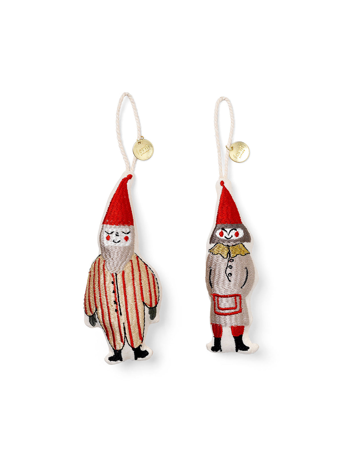 Elf Pair, Striped | set of 2 | Christmas Decoration - Lifestory - ferm LIVING