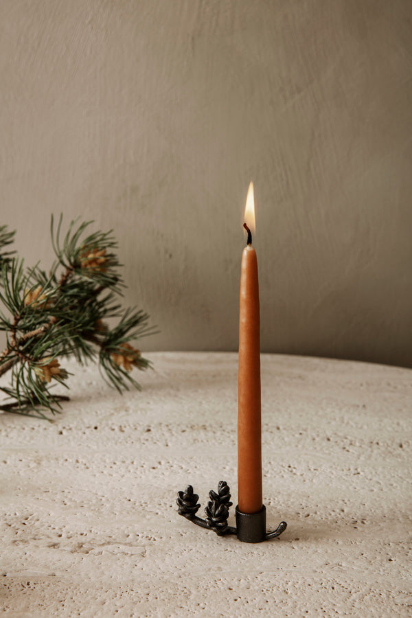 Forest Candle Holder | Black Brass | Fits Pencil Candle - Lifestory - ferm Living