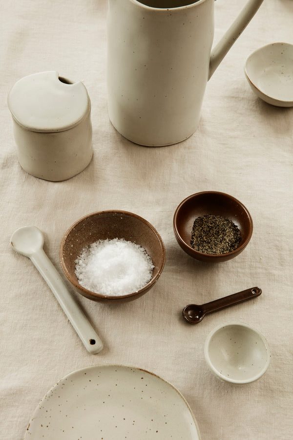 Petite Salt Jar Set | Chocolate | Glazed Porcelain | by ferm Living - Lifestory - ferm LIVING